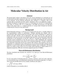 Molecular Velocity Distribution in Air