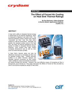The Effect of Forced Air Cooling on Heat Sink Thermal