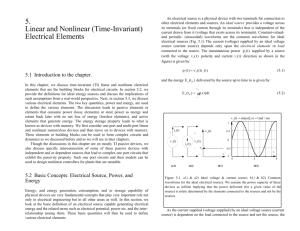 5. Linear and Nonlinear (Time-Invariant) Electrical Elements