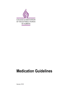 Medication Guidelines (January 2014) – Nurses