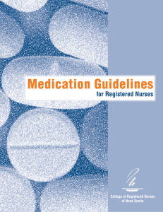 Medication Guidelines for Registered Nurses