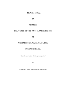 The Voice of Duty - Friends of Adin Ballou