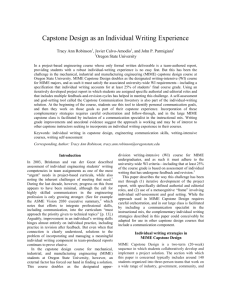 Capstone Design as an Individual Writing Experience