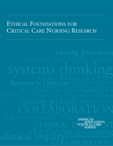 ethical foundations for critical care nursing research