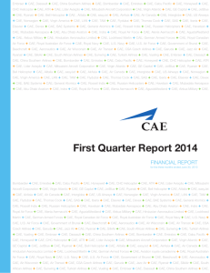 First quarter report
