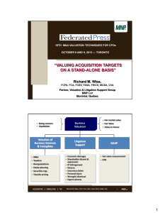 valuing acquisition targets on a stand-alone basis