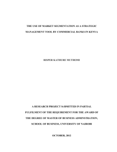 the use of market segmentation as a strategic management tool by