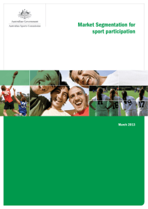 Market Segmentation - Australian Sports Commission