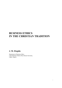 business ethics in the christian tradition