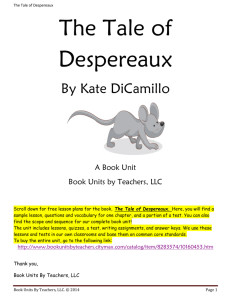 The Tale of Despereaux - Book Units By Teachers