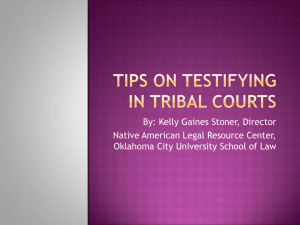 tips on testifying in tribal courts