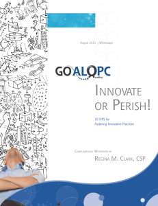 innovate or perish! - Goal