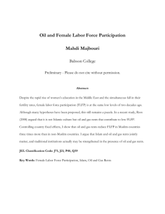 Oil and Female Labor Force Participation