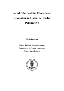 Social Effects of the educational revolution in Qatar