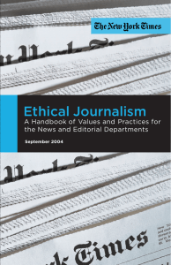 Ethical Journalism - The New York Times Company