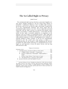 The So-Called Right to Privacy - UC Davis Law Review