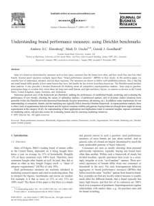 Understanding brand performance measures: using Dirichlet