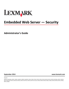 Embedded Web Server — Security