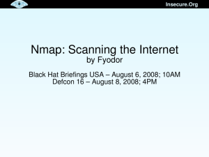 Nmap: Scanning the Internet