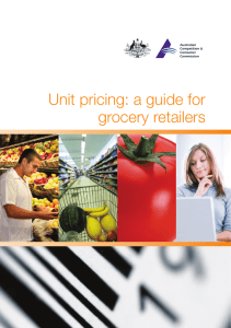 Unit pricing a guide for grocery retailers