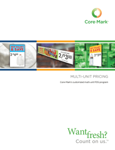 Buy Smart and Save Multi-unit pricing - Core-Mark