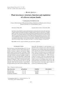 Plant invertases: structure, function and regulation of a diverse