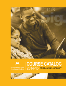 course catalog - Montgomery County Community College