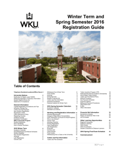 Winter Term and Spring Semester 2016 Registration Guide