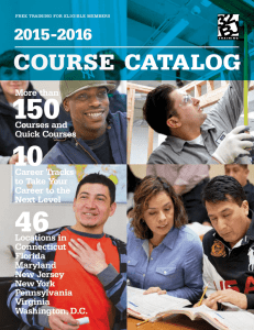 course catalog - Training Fund