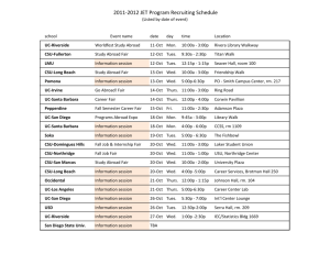 2011-2012 JET Program Recruiting Schedule - Consulate