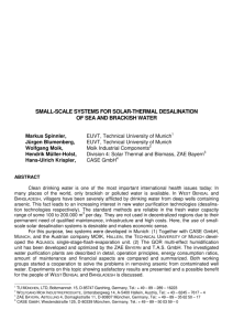 small-scale systems for solar-thermal desalination of sea and