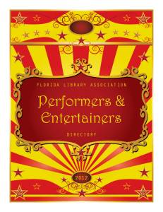 Performers & Entertainers - Florida Library Association