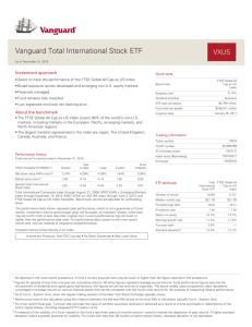 Vanguard Total International Stock ETF Fact Sheet