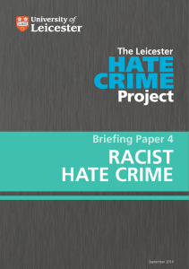 Briefing Paper 4: Racist Hate Crime