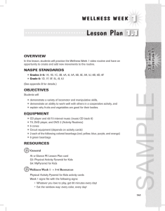 Lesson Plan 1.1 - Fitness for Life