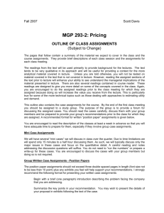 MGP 293-2: Pricing - UC Davis Graduate School of Management