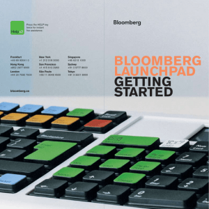 BLOOMBERG LAUNCHPAD GETTING STARTED