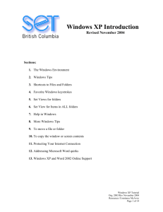Windows XP Tips - SET-BC
