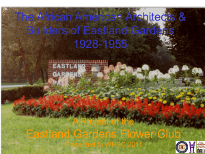 The African American Architects & Builders of Eastland Gardens