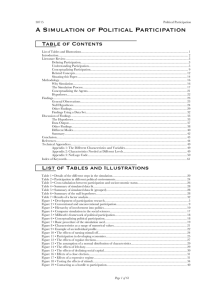 A SIMULATION OF POLITICAL PARTICIPATION