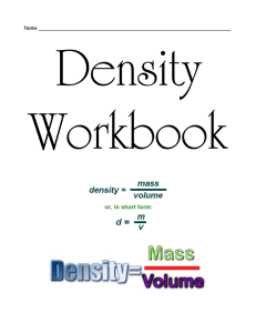 Density Workbook - Mrscienceut.net