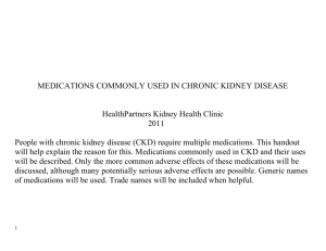 medications commonly used in chronic kidney
