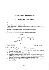 Furosemide (Frusemide) - IARC Monographs on the Evaluation of