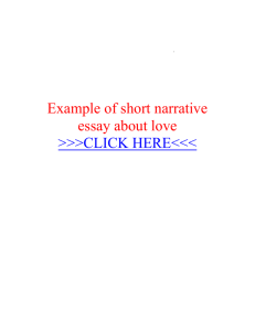 Example of short narrative essay about love