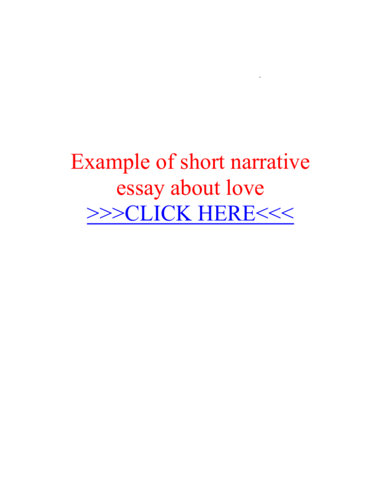 Love short paragraph about Short Essay
