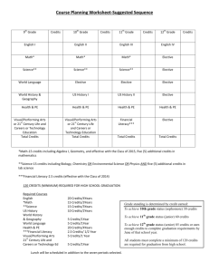 Course Planning Worksheet