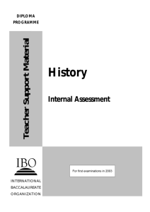 Internal Assessment