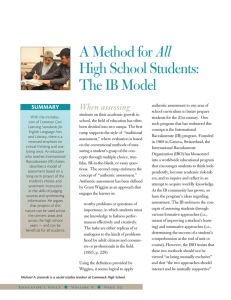 A Method for All High School Students: The IB Model