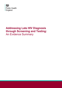 Evidence Summary HIV Testing