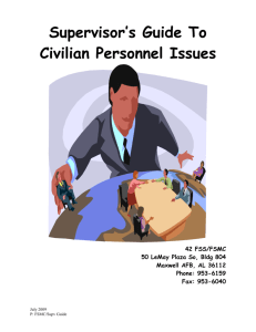 Supervisor's Guide To Civilian Personnel Issues
